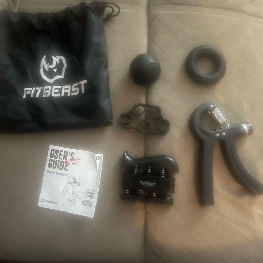FitBeast Red and Black Hand Exerciser Set